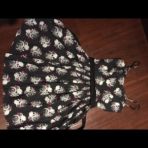 Full skirted summer skull dress